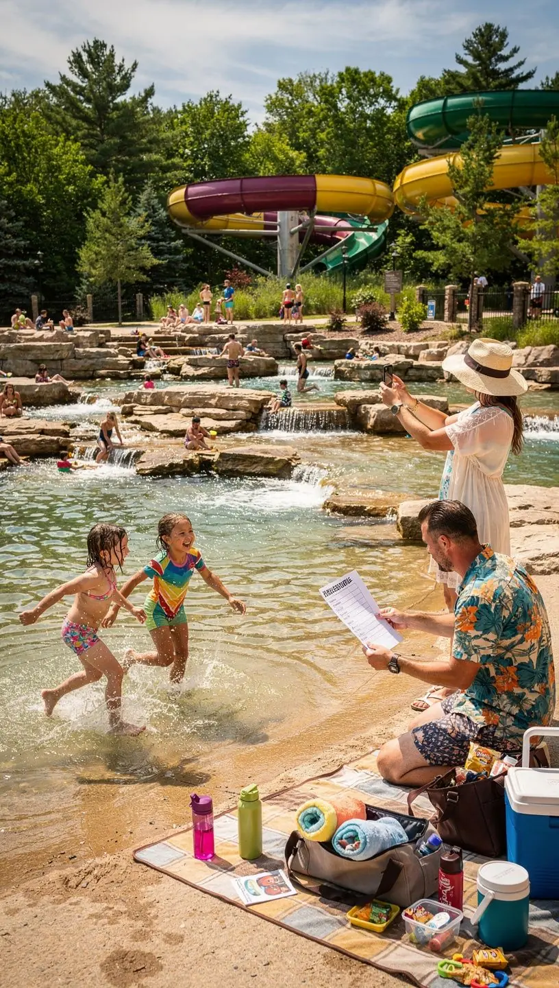 Widok na górski krajobraz z turystami wędrującymi po szlaku.